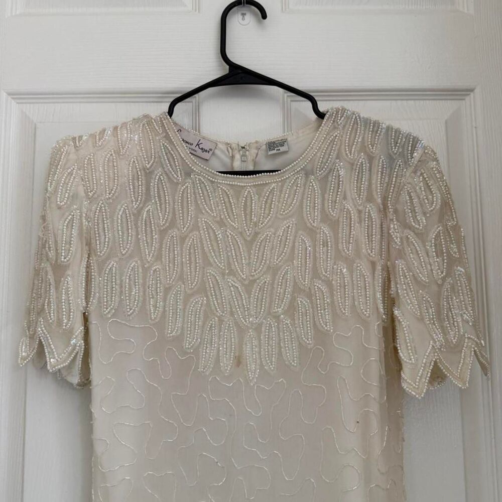 Unbranded Women's White and Cream Dress